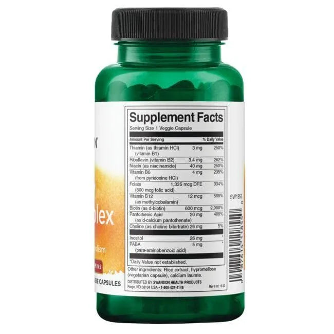 Daily B-Complex - Kasdienis B kompleksas - N100 - Swanson - Papildai