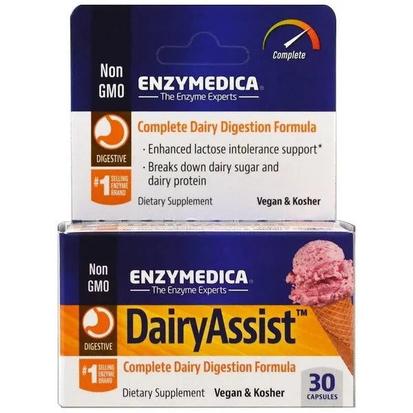 DairyAssist - 30 caps - Enzymedica - Papildai