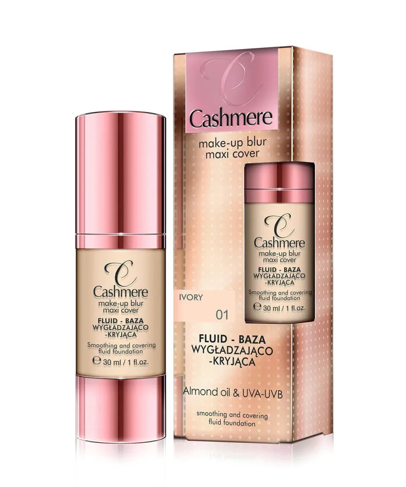 Dax Cosmetics Cashmere Fluid - lyginantis ir dengiantis pagrindas nr. 01 Ivory 30ml - Kosmetika