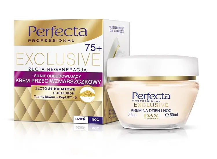 Dax Perfecta Exclusive 75+ Stipriai Atkuriantis Priešraukšlinis Kremas Dienai ir Nakčiai 50ml - Kosmetika