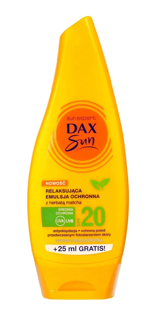 Dax Sun Atsipalaiduojanti Apsauginė Emulsija su Matcha Arbata SPF 20 175ml - Kosmetika