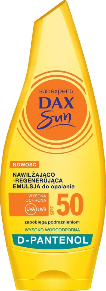 Dax Sun Drėkinamasis-Atstatantis Saulės Kremas Emulsija SPF50 su D-Panthenol 175ml - Kosmetika