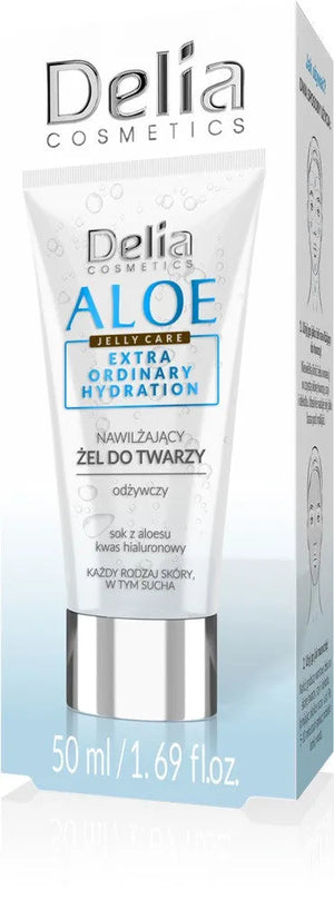 Delia Cosmetics Aloe Jelly Care drėkinantis veido gelis 50ml - Kosmetika