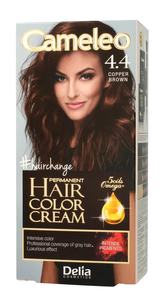 Delia Cosmetics Cameleo HCC Nuolatinė plaukų spalva Omega+ Nr. 4.4 vario ruda 1op. - Kosmetika