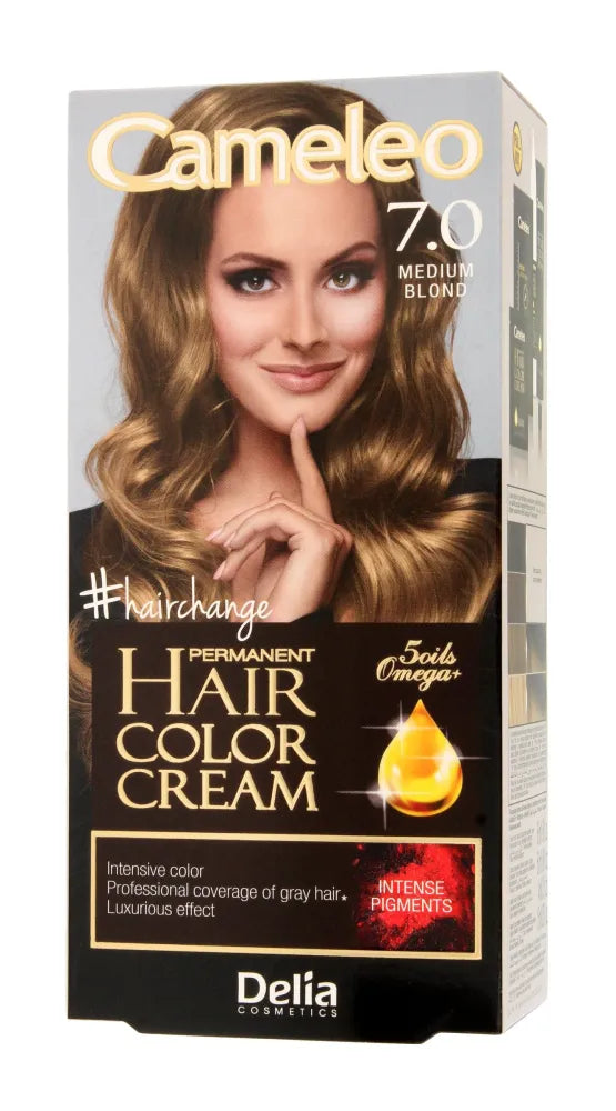 Delia Cosmetics Cameleo HCC Nuolatinė plaukų spalva Omega+ Nr. 7.0 Vidutinė šviesiaplaukė 1op. - Kosmetika