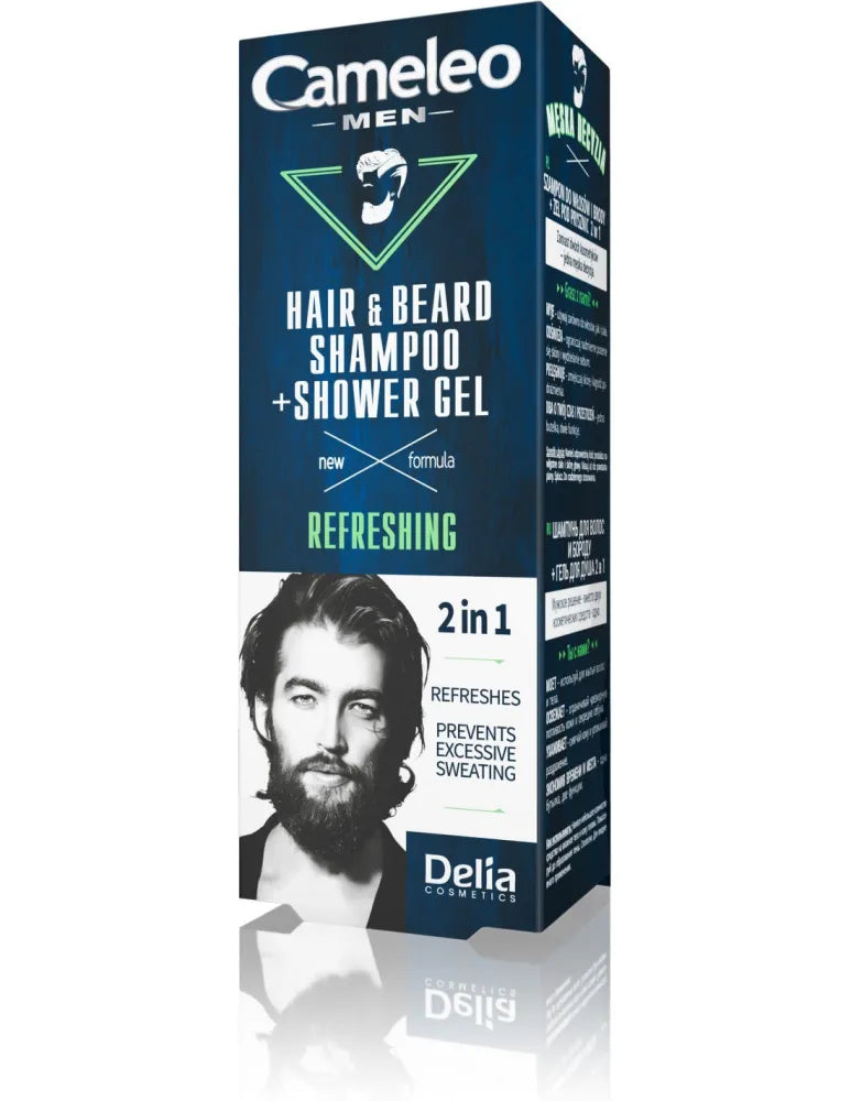 Delia Cosmetics Cameleo Men 2in1 gaivinamasis šampūnas ir dušo gelis 150 ml - Kosmetika