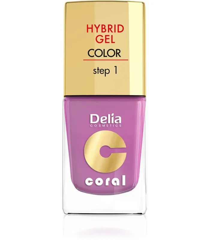 Delia Cosmetics Coral Hybrid Gel Nagų Lakas Nr. 05 Miltelinis Rožinis 11ml - Kosmetika