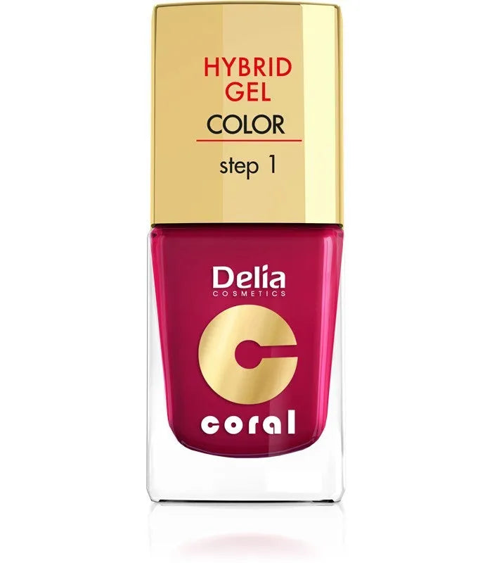 Delia Cosmetics Coral Hybrid Gel Nagų Lakas Nr. 06 Cherry 11ml - Kosmetika