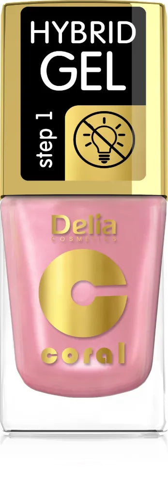 Delia Cosmetics Coral Hybrid Gel Nagų Lakas Nr. 68 11ml - Kosmetika
