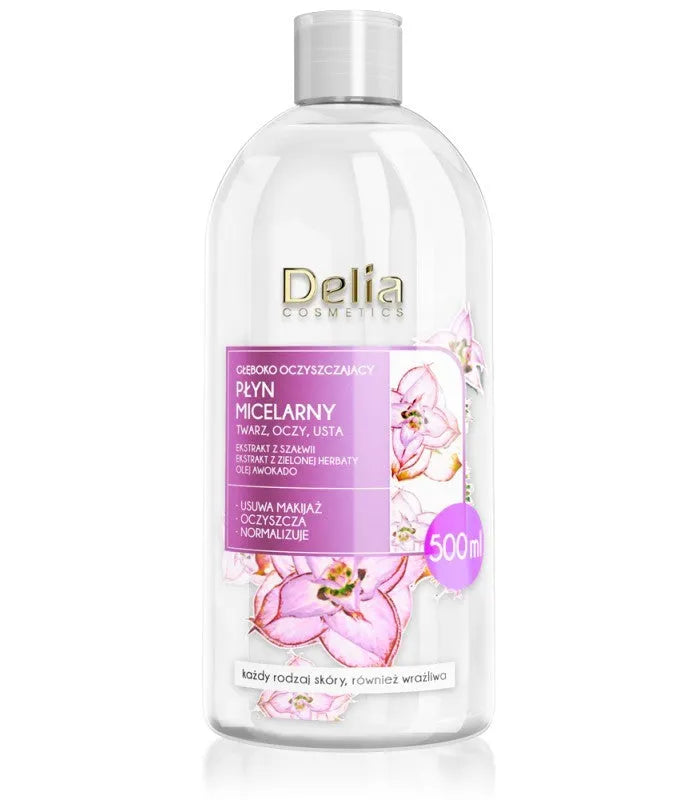 Delia Cosmetics micelinis valomasis skystis - visiems odos tipams 500ml - Kosmetika