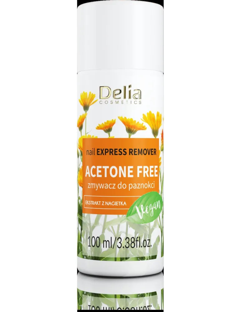 Delia Cosmetics Nagų lako valiklis Natūraliems ir Dirbtiniams NAGAMS be Acetono 100ml - Kosmetika
