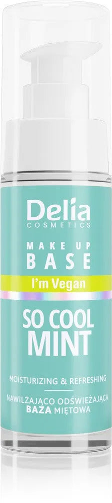 Delia Cosmetics Vegan Drėkinanti-Atgaivinanti Makiažo Pagrindas So Cool Mėta (mėta) 30ml - Kosmetika
