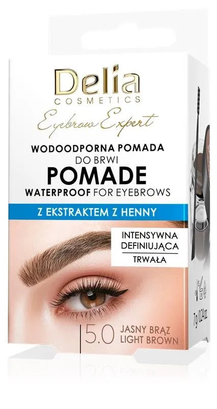 DELIA Eyebrow Expert waterproof pomade 5.0 light brown 7 g - Kosmetika