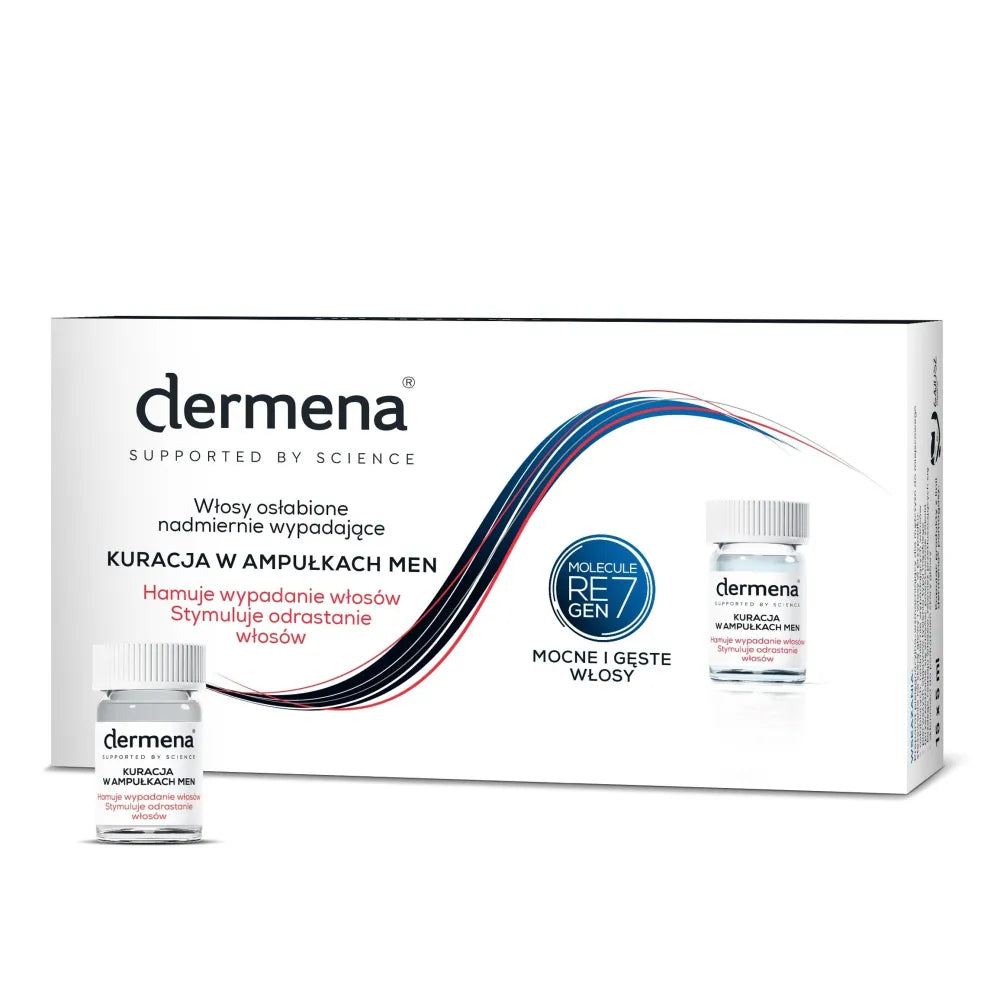 Dermena Hair Care Men Ampoule Treatment skirtas plaukų slinkimo prevencijai 15 x 5ml - Kosmetika