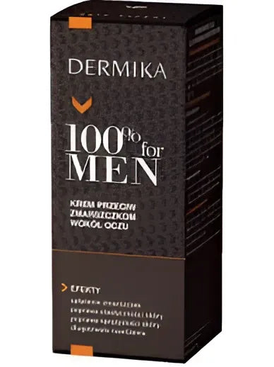Dermika 100% for Men Anti-wrinkle Eye Cream 15ml akių kremas nuo raukšlių - Kosmetika