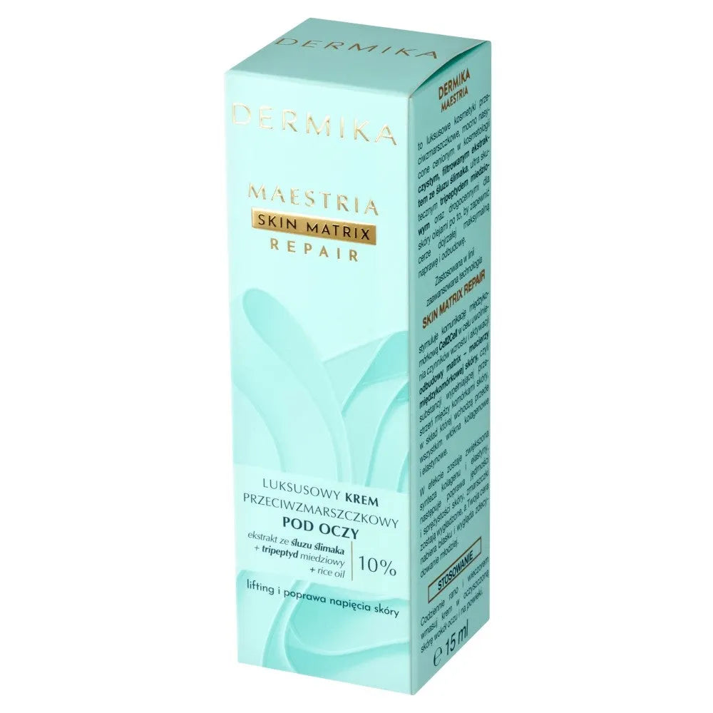 DERMIKA Maestria Skin Matrix Repair Luxury Anti-Wrinkle Eye Cream with Snail Mucus Extract (10% ) 15ml - Kosmetika