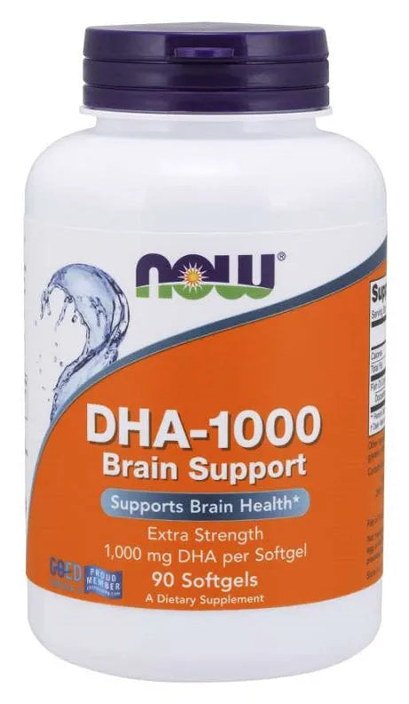 DHA-1000 Brain Support - 90 softgels - NOW Foods - Papildai
