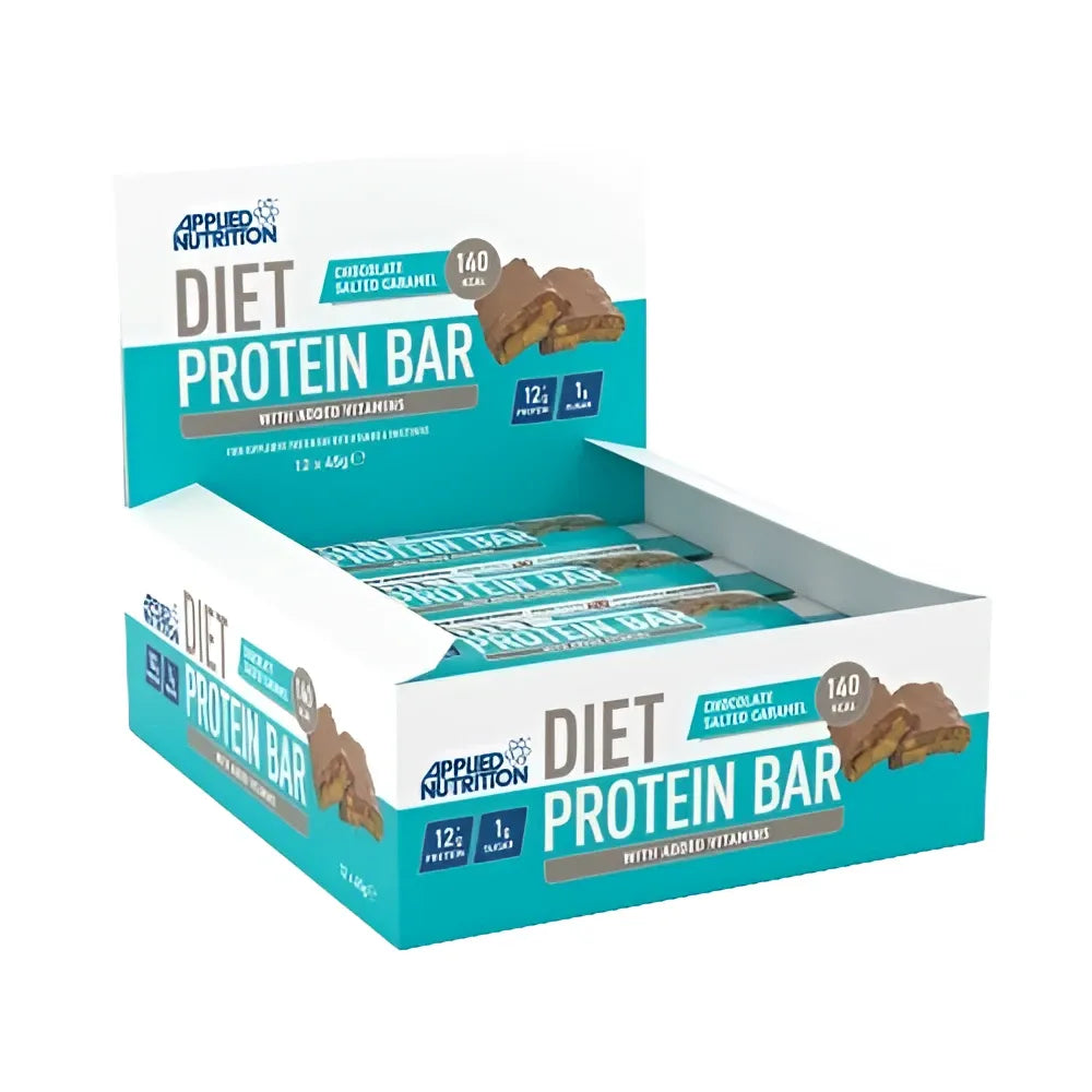 Diet Protein Bar Chocolate Salted Caramel - 12 x 45g - Applied Nutrition - Maistas