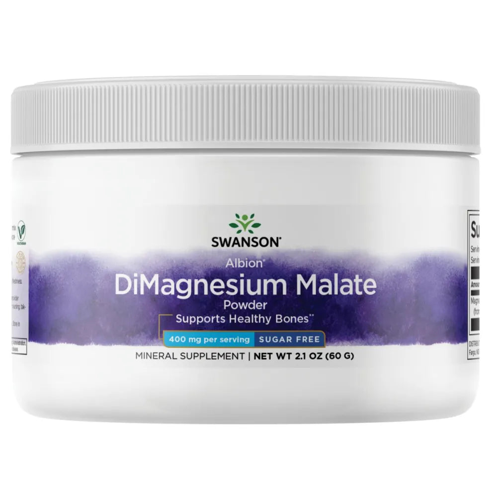 DIMAGNESIUM MALATE POWDER 400mg 60g - Swanson - Papildai