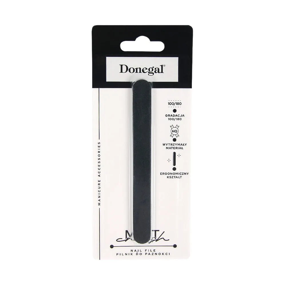 DONEGAL Mat Crush Double-sided nail file 100/180 - matinė juoda (2084) - Higiena