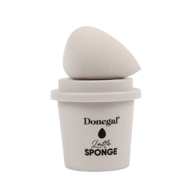 DONEGAL Morning Coffee makiažo kempinė - Latte su dėklu (4350) 1 vnt - Kosmetika
