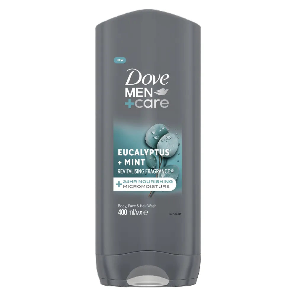 DOVE vyrų dušo gelis Eukaliptas + Mėta 400 ml - Kosmetika