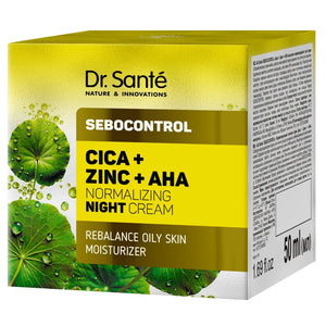 DR.SANTE Sebocontrol Normalizing Night Cream Cica + Zinc + AHA 50 ml - Kosmetika