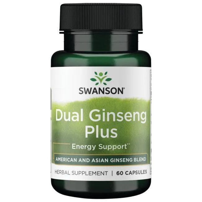 Dual Ginseng Plus - Dvigubas ženšenis - N60 - Swanson - Papildai