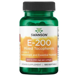 E-200 Mixed Tocopherols - 200 IU - 134 mg - N100 - Swanson - Papildai