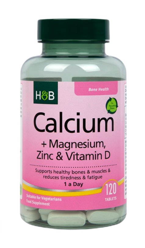 Calcium + Magnesium, Zinc & Vitamin D - 120 tablets - Holland & Barrett