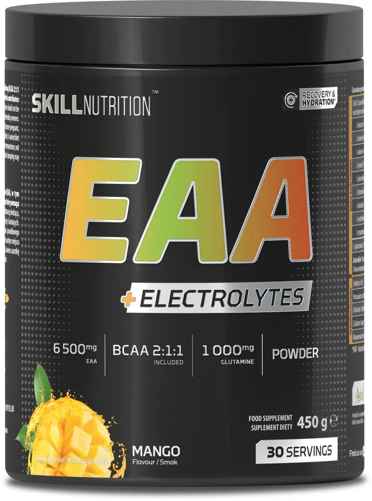 EAA + Electrolytes Mango - 450g - Skill Nutrition - Sporto papildai