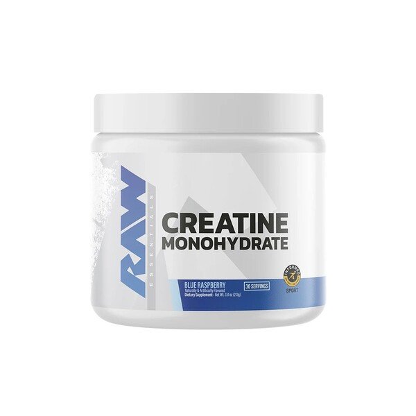 Creatine Monohydrate, Blue Raspberry - 213g - Raw Nutrition