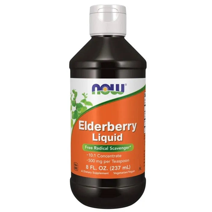 Elderberry Liquid - 237 ml - NOW Foods - Papildai
