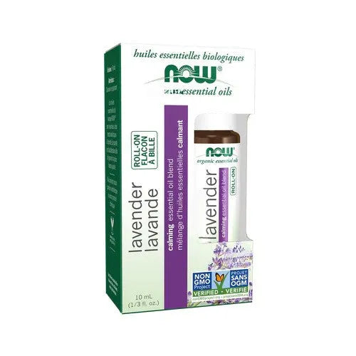 Essential Oil Roll-On Lavender - 10 ml - NOW Foods - Papildai