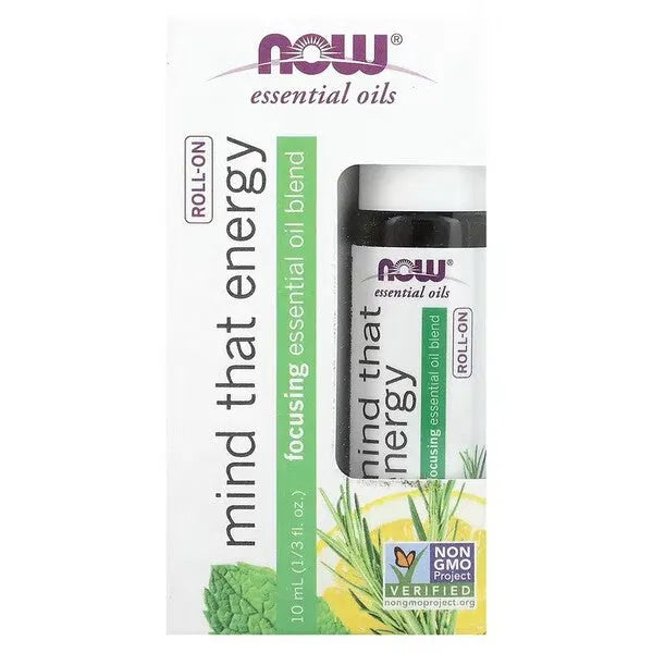Essential Oil Roll-On Mind That Energy - 10 ml - NOW Foods - Papildai