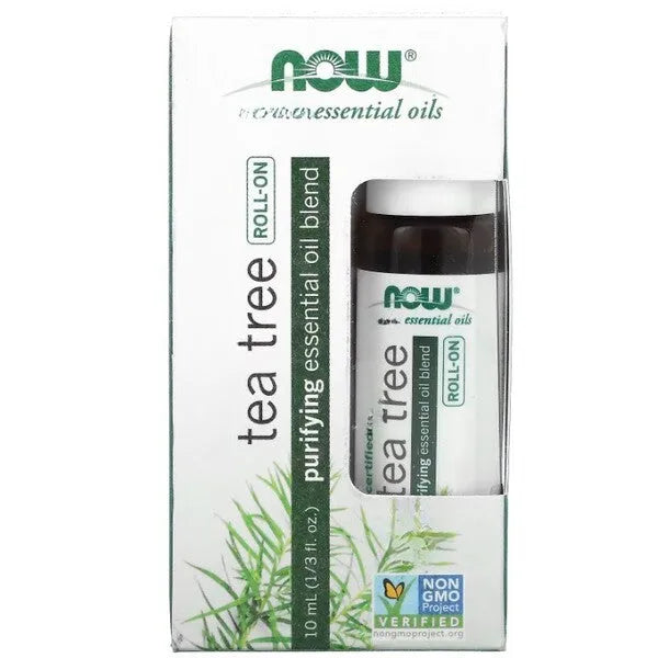 Essential Oil Roll-On Tea Tree - 10 ml - NOW Foods - Papildai