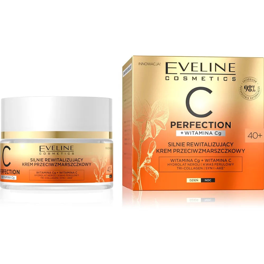 Eveline C Perfection Strongly Revitalizing Anti-Wrinkle Cream 40+ dienai ir nakčiai 50ml - Kosmetika