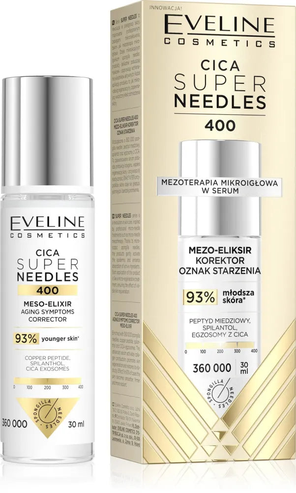 EVELINE Cica Super Needles 400 Meso-elixir corrector of signs aging 30 ml - Kosmetika