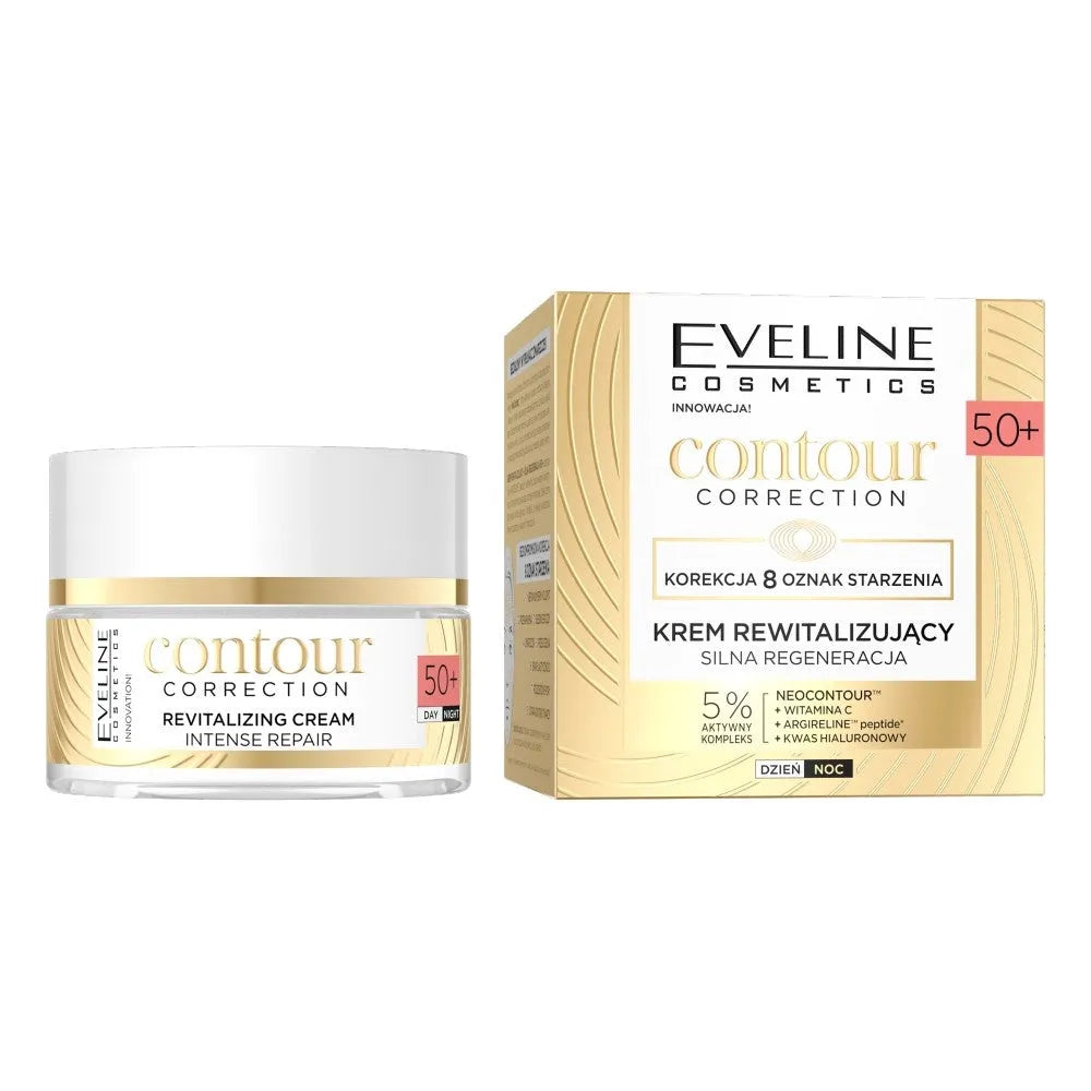 EVELINE Contour Correction 50+ Revitalizing Cream - Stiprus regeneravimas dienai ir nakčiai 50ml - Kosmetika