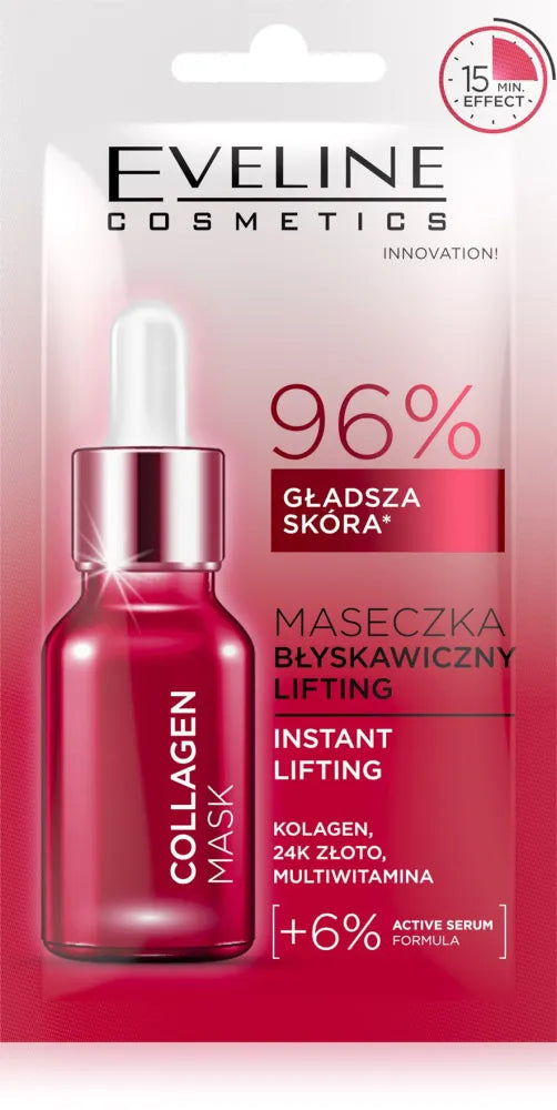EVELINE Face Mask Instant Lifting - Collagen 8 ml - Kosmetika