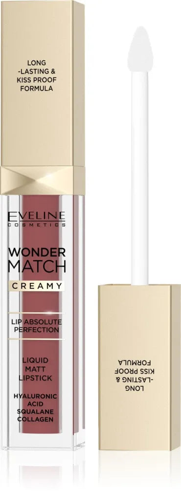 EVELINE Matte Liquid Lipstick Wonder Match Creamy No. 07 - Toffee 6.8 ml - Kosmetika