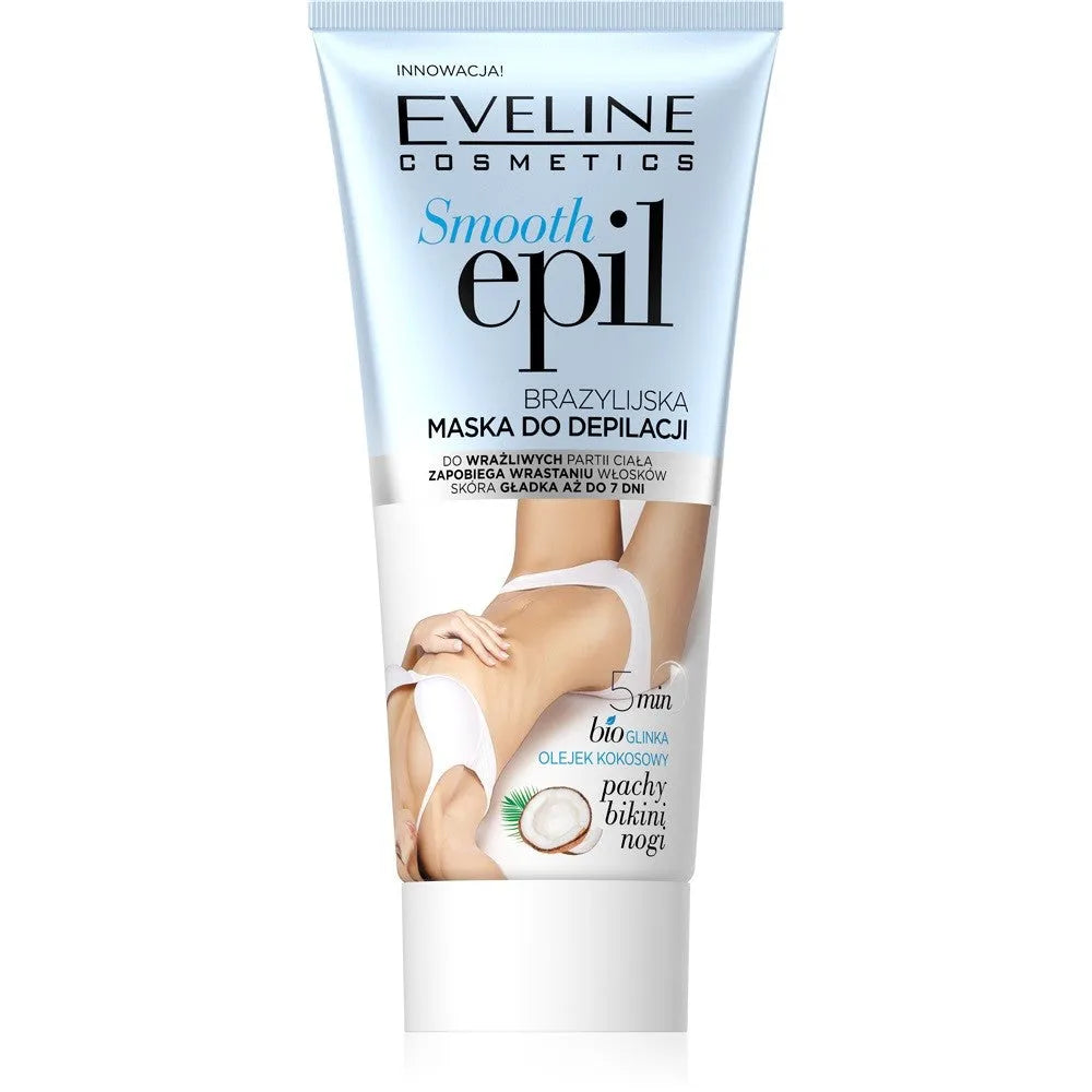 Eveline Smooth Epil Brazilian plaukų šalinimo kaukė - kojoms bikinui pažastims 175ml - Kosmetika