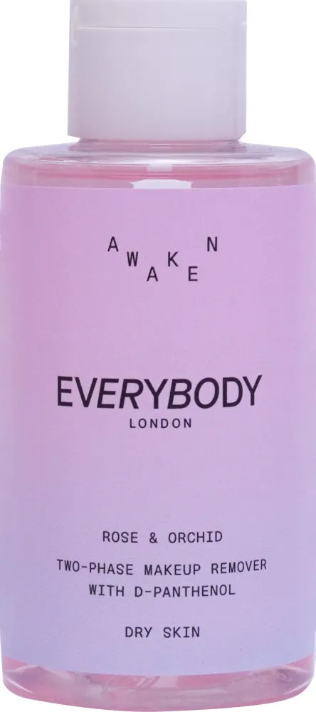 EVERYBODY Awaken Two-Phase Veido ir makiažo valiklis sausai odai - Rožių orchidėjų 125ml - Kosmetika