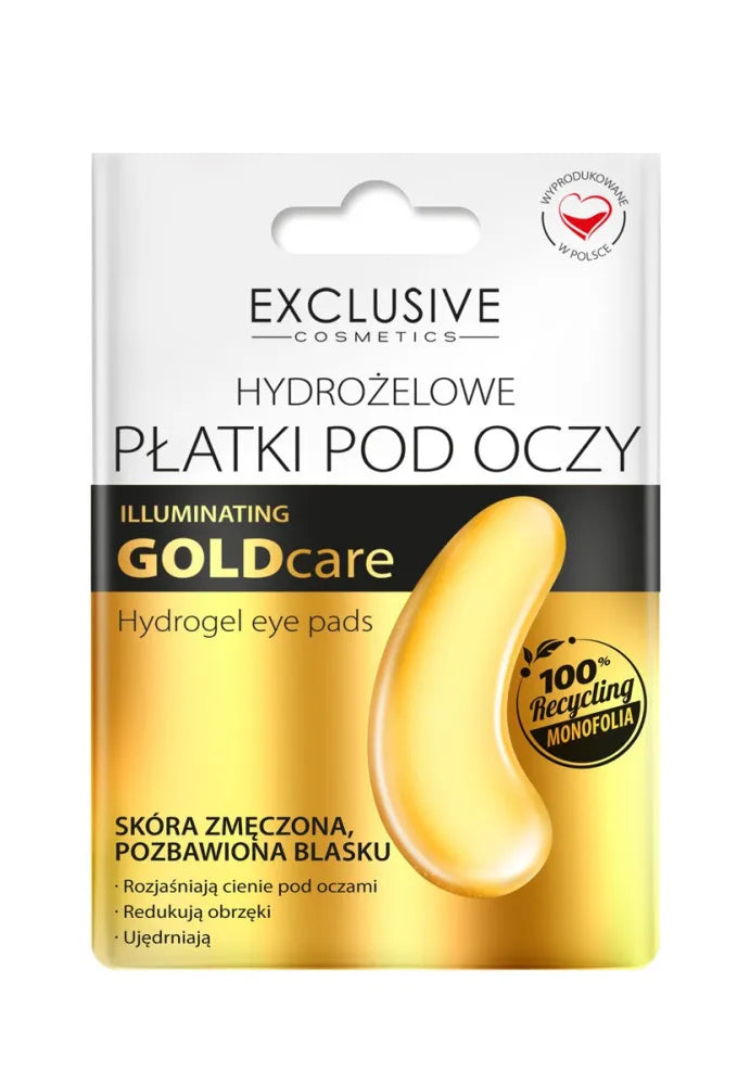 EXCLUSIVE COSMETICS Goldcare Illuminating Hydrogel Eye Patches Gold 1 pair - Kosmetika