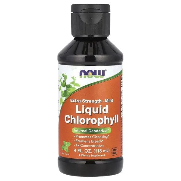 Extra Strength Liquid Chlorophyll Mint - 118 ml - NOW Foods - Papildai
