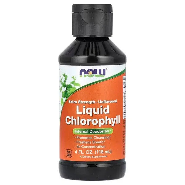 Extra Strength Liquid Chlorophyll Unflavoured - 118 ml - NOW Foods - Papildai