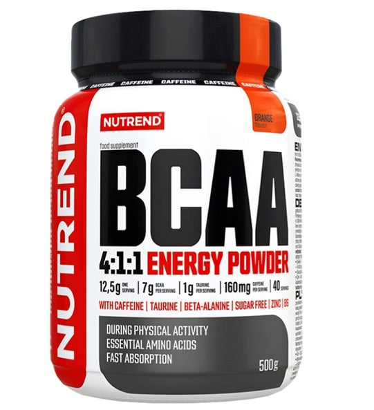BCAA 4:1:1 Energy Powder, Orange - 500g - Nutrend