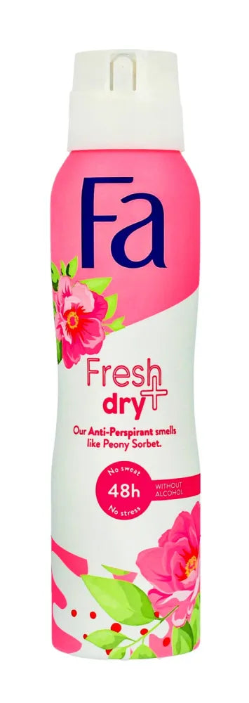 Fa Fresh & Dry 48H Deodorantas purškiklis Peonijų Sorbetas 150 ml - Kosmetika