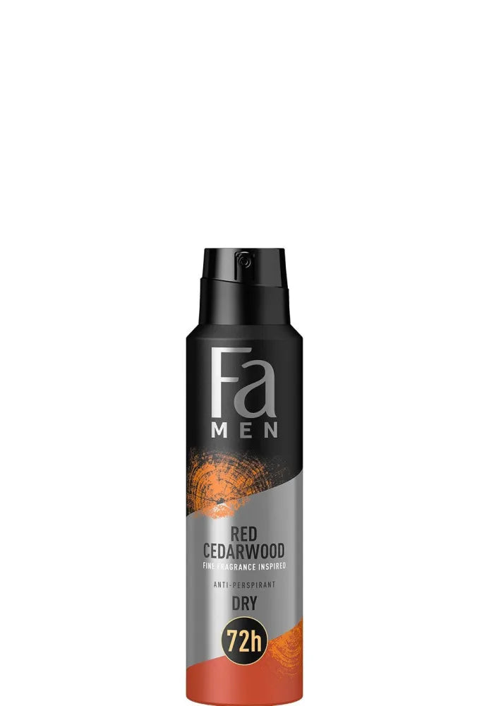 Fa Men Red Cedarwood Deodorant antiperspirantas purškiklis 72H vyrams 150ml - Kosmetika