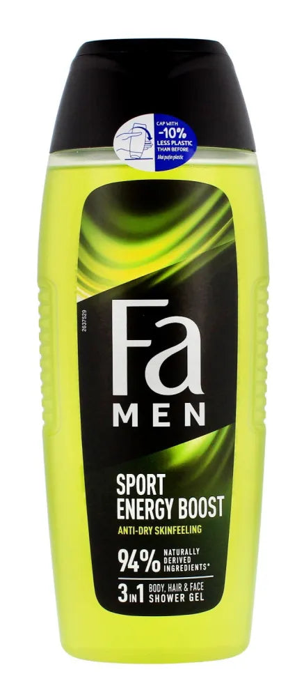 Fa Men Xtreme Sport Energy Boost 3-in-1 Shower Gel 400 ml - Kosmetika